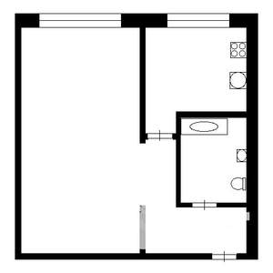 1-к квартира, на длительный срок, 35м2, 1/5 этаж