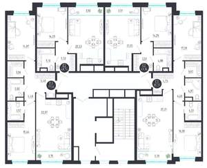 1-к квартира, строящийся дом, 49м2, 2/8 этаж