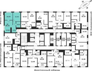 2-к квартира, вторичка, 47м2, 22/25 этаж