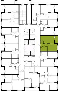 1-к квартира, вторичка, 40м2, 2/25 этаж