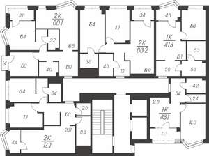 2-к квартира, вторичка, 66м2, 12/24 этаж
