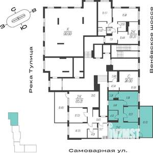 2-к квартира, вторичка, 65м2, 1/16 этаж