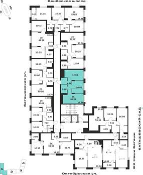 2-к квартира, вторичка, 46м2, 6/15 этаж