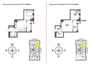 1-к квартира, вторичка, 39м2, 8/13 этаж