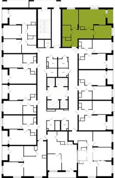 2-к квартира, вторичка, 66м2, 23/25 этаж