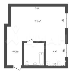 1-к квартира, вторичка, 32м2, 1/5 этаж