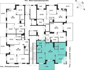 3-к квартира, вторичка, 101м2, 1/4 этаж