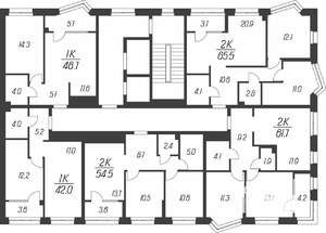 1-к квартира, вторичка, 42м2, 11/24 этаж