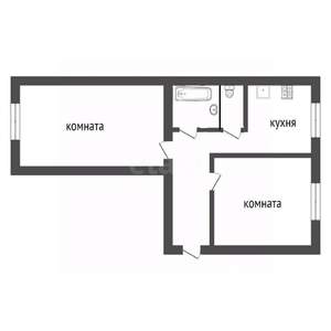 2-к квартира, вторичка, 46м2, 1/4 этаж