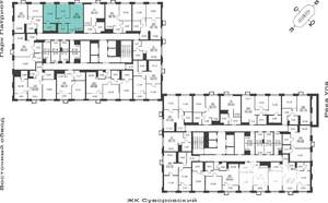 2-к квартира, вторичка, 55м2, 2/25 этаж