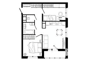 2-к квартира, строящийся дом, 60м2, 13/25 этаж