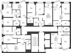 1-к квартира, вторичка, 43м2, 20/24 этаж