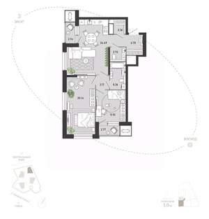 2-к квартира, вторичка, 81м2, 4/21 этаж