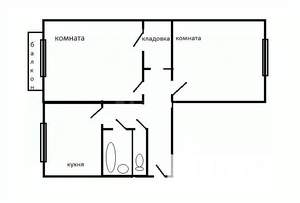 2-к квартира, вторичка, 50м2, 4/5 этаж