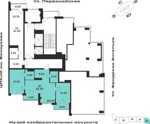 2-к квартира, вторичка, 81м2, 2/9 этаж