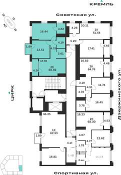 2-к квартира, вторичка, 70м2, 4/10 этаж