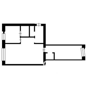 2-к квартира, вторичка, 45м2, 4/4 этаж