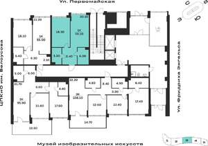 1-к квартира, вторичка, 58м2, 1/9 этаж