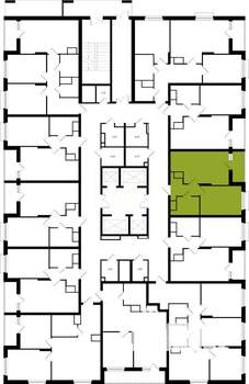 1-к квартира, вторичка, 40м2, 22/25 этаж