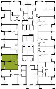 1-к квартира, вторичка, 42м2, 12/25 этаж