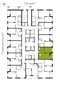 1-к квартира, вторичка, 39м2, 7/25 этаж