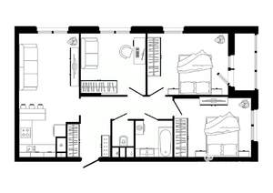 3-к квартира, строящийся дом, 78м2, 5/25 этаж