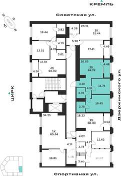 2-к квартира, вторичка, 65м2, 3/10 этаж