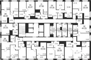 2-к квартира, вторичка, 54м2, 20/25 этаж