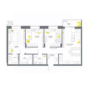 3-к квартира, вторичка, 90м2, 24/25 этаж
