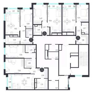1-к квартира, строящийся дом, 48м2, 7/8 этаж