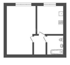 1-к квартира, вторичка, 34м2, 2/3 этаж