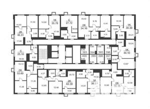 2-к квартира, вторичка, 47м2, 25/25 этаж