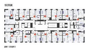 2-к квартира, вторичка, 54м2, 19/19 этаж
