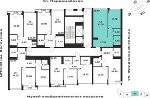 1-к квартира, вторичка, 63м2, 3/9 этаж