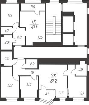 1-к квартира, вторичка, 48м2, 17/24 этаж