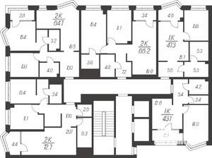 1-к квартира, вторичка, 47м2, 19/24 этаж