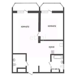 2-к квартира, вторичка, 58м2, 2/14 этаж