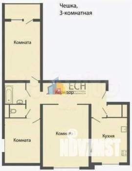 3-к квартира, вторичка, 63м2, 6/9 этаж