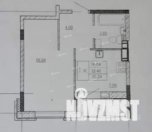 1-к квартира, сданный дом, 35м2, 9/10 этаж