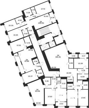 3-к квартира, вторичка, 161м2, 5/10 этаж