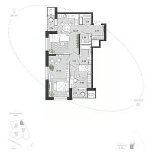 2-к квартира, вторичка, 81м2, 17/21 этаж