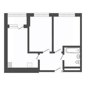 2-к квартира, вторичка, 50м2, 11/16 этаж