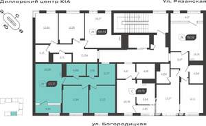 2-к квартира, вторичка, 64м2, 4/4 этаж