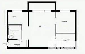 2-к квартира, вторичка, 46м2, 4/5 этаж