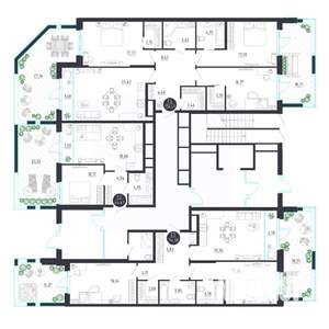 3-к квартира, строящийся дом, 158м2, 1/8 этаж