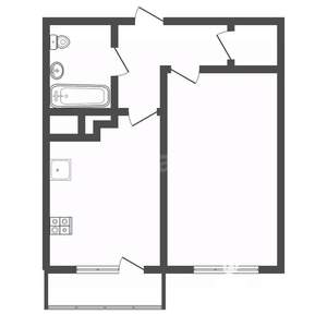 1-к квартира, вторичка, 37м2, 8/9 этаж