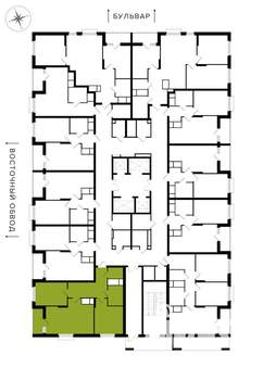 2-к квартира, вторичка, 65м2, 3/25 этаж