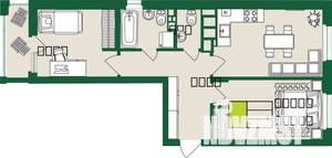 3-к квартира, строящийся дом, 59м2, 5/9 этаж