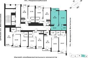 1-к квартира, вторичка, 62м2, 2/9 этаж