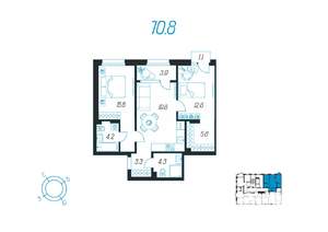 2-к квартира, вторичка, 71м2, 14/24 этаж